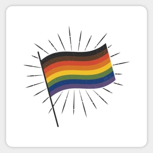 Retro Gay Pride Flag Sticker